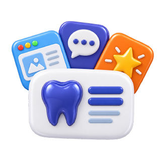 Dental social media content strategy icon